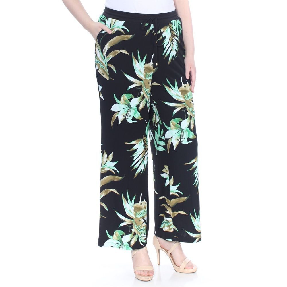 ✨ HP✨Lauren by Ralph Lauren Women's Wide-Leg Tropical-Print Jersey Pants✨